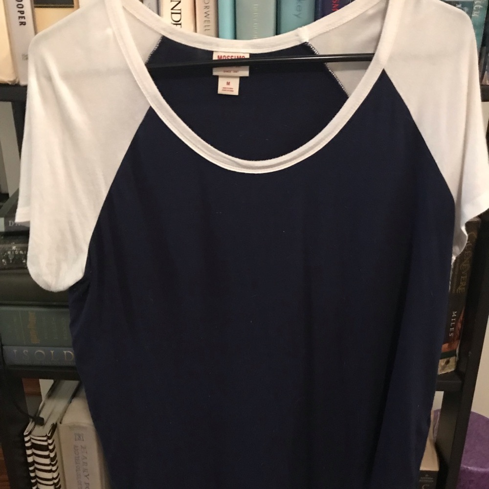 blue+white baseball tee! so soft!